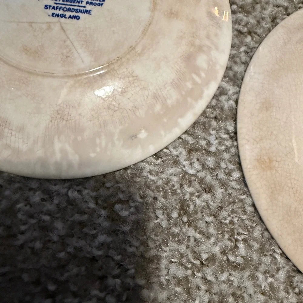 3 Burleigh‎ Ironstone plates 6